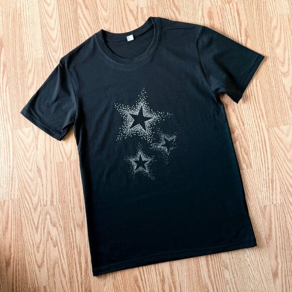 Theater Star Graphic T Shirt Size S Black Cotton Short Sleeve Top Spacecore - Picture 5 of 12